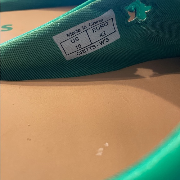 Critts Green Turtle Y2K Clog Sandal Size 10 - Picture 8 of 9